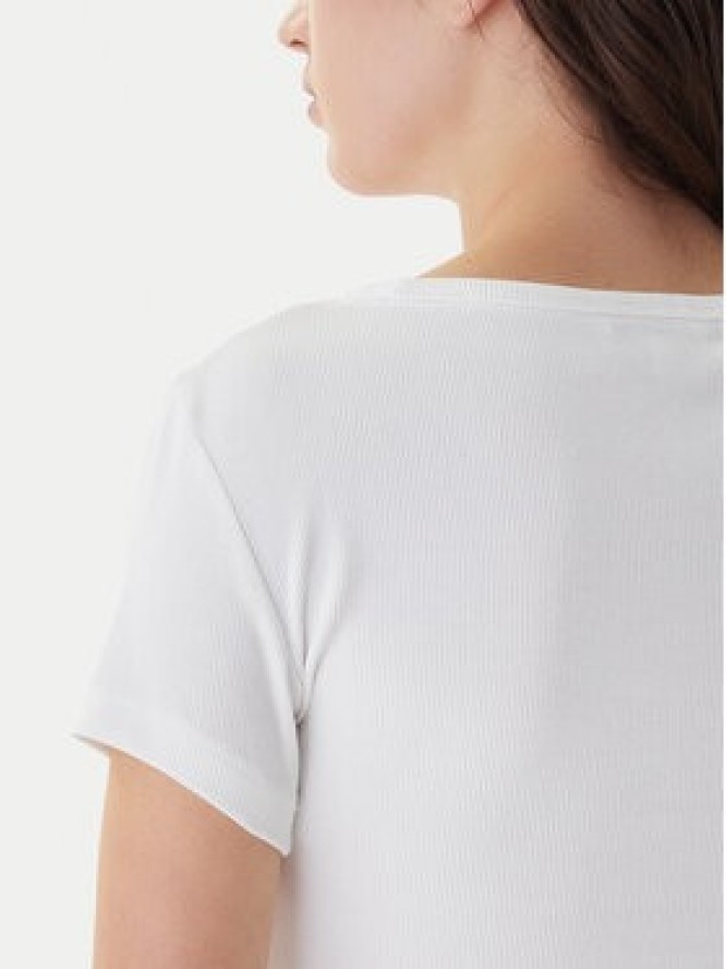 Tommy Jeans T-Shirt Essential DW0DW17385 Biały Slim Fit