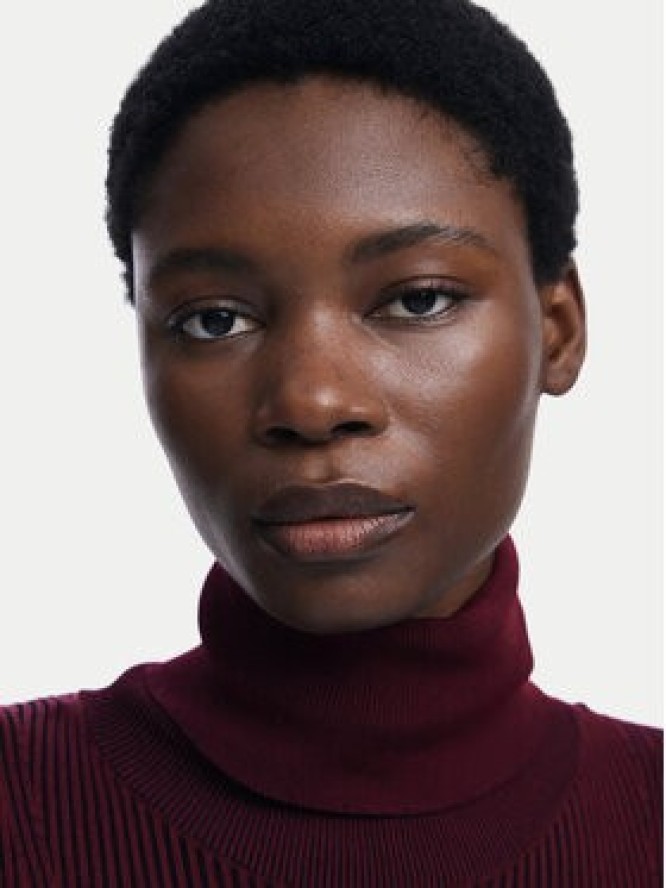 Desigual Sukienka dzianinowa Sigritt 25WWVF09 Bordowy Slim Fit