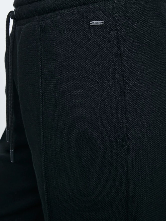 Spodnie damskie dresowe z przeszyciem czarne Pixelinap 906