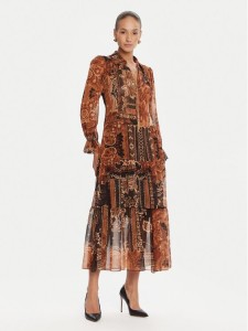 Rinascimento Sukienka koktajlowa CFC0125465003 Brązowy Regular Fit