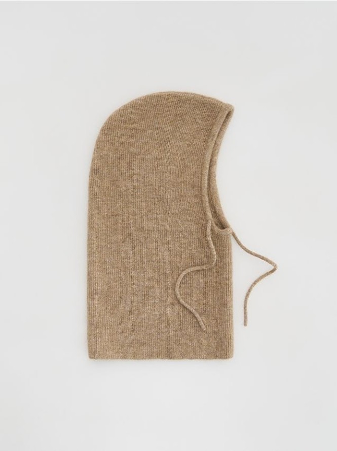 Dzianinowa kominiarka - beżowy