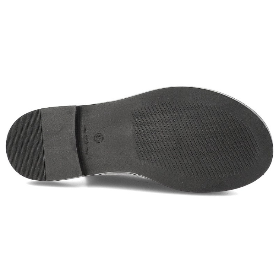 Czarne Sandały Karino Wygodne Obuwie Damskie Z Kokardą