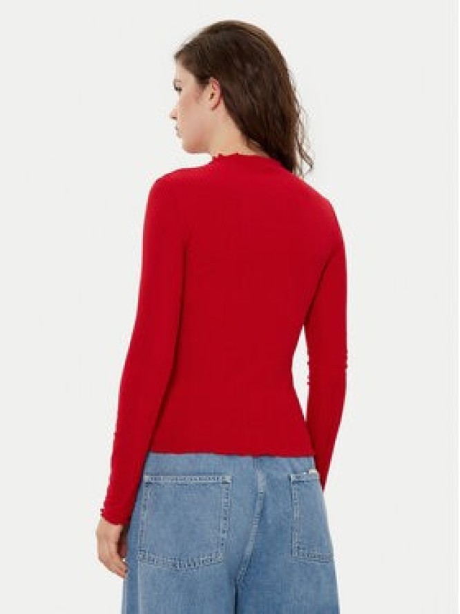 ONLY Bluzka Emma 15180040 Czerwony Slim Fit