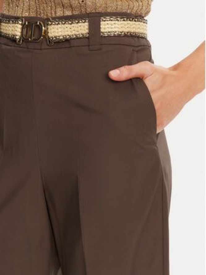 TWINSET Spodnie palazzo 251TT2105 Brązowy Wide Leg