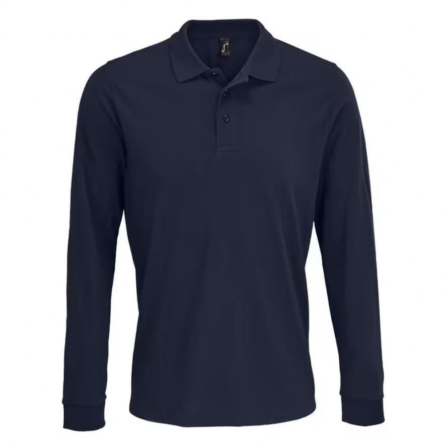 Koszulka Polo Z Długim Rękawem Dla Dorosłych Unisex Polycotton