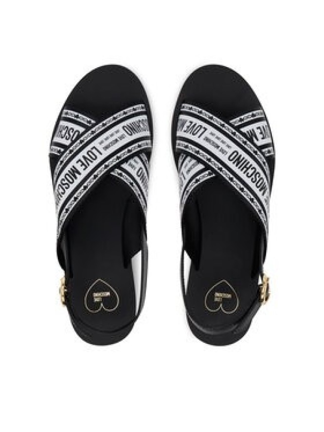 LOVE MOSCHINO Sandały San Lod Micro20 JA16142G0MIX200A Czarny