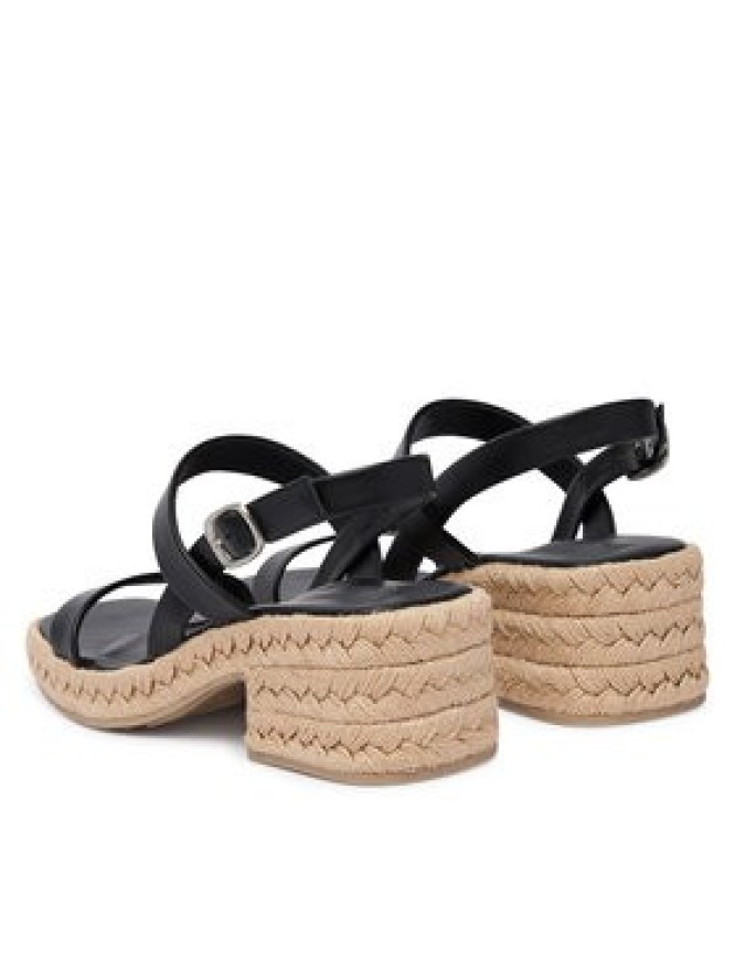 Calvin Klein Sandały Block Heel Espa 50 Slingb Lth HW0HW02903 Czarny