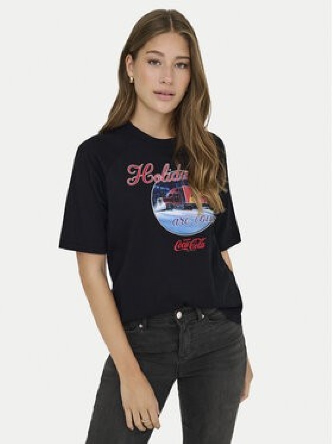 ONLY T-Shirt Coca Cola 15355794 Czarny Regular Fit