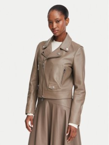 BOSS Kurtka skórzana Sayuri 50548471 Brązowy Regular Fit