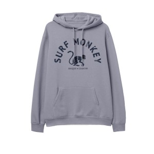 Bluza z Bawełny Organicznej – Zakrzywione Logo – Kaptur / Dorośli (Liliowy)