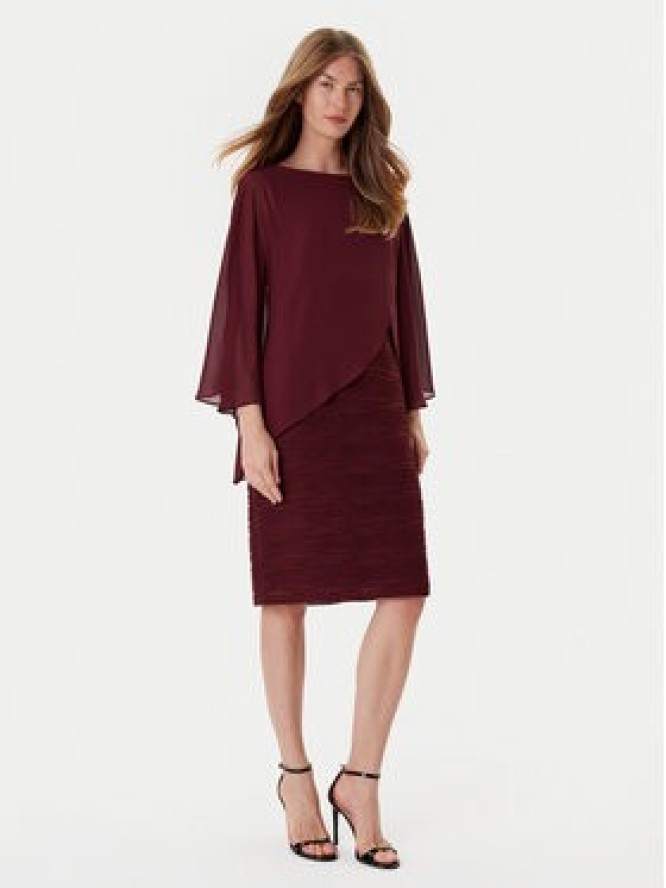 Joseph Ribkoff Sukienka koktajlowa 251720F25 Bordowy Regular Fit