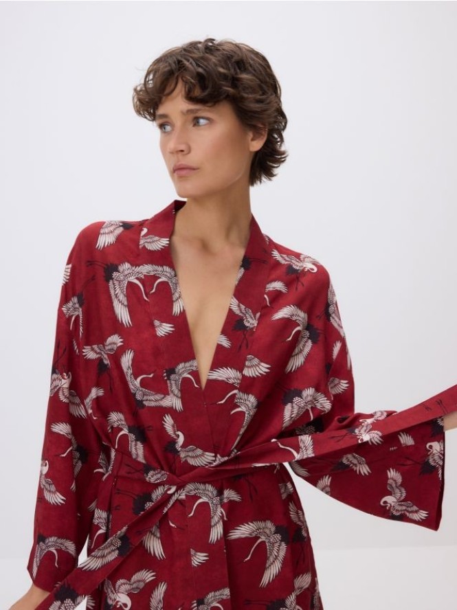 Wzorzyste kimono - wielobarwny