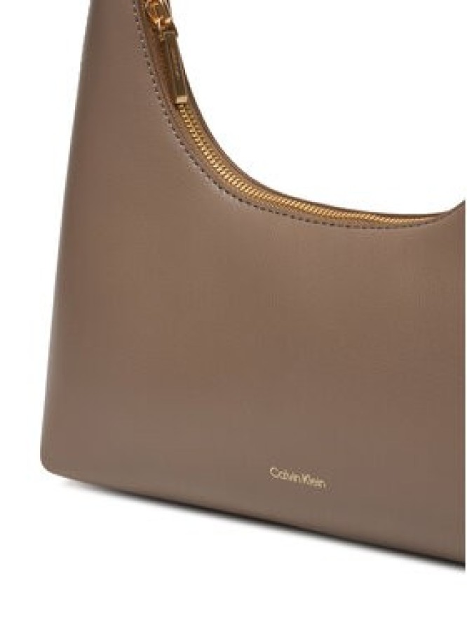 Calvin Klein Torebka Foil Logo Conv Shoulder Bag LV04F3272G Beżowy