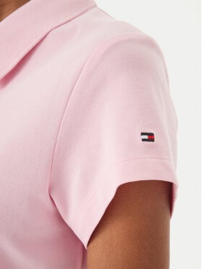 Tommy Hilfiger Polo 1985 Logo WW0WW49259 Różowy jasny Slim Fit