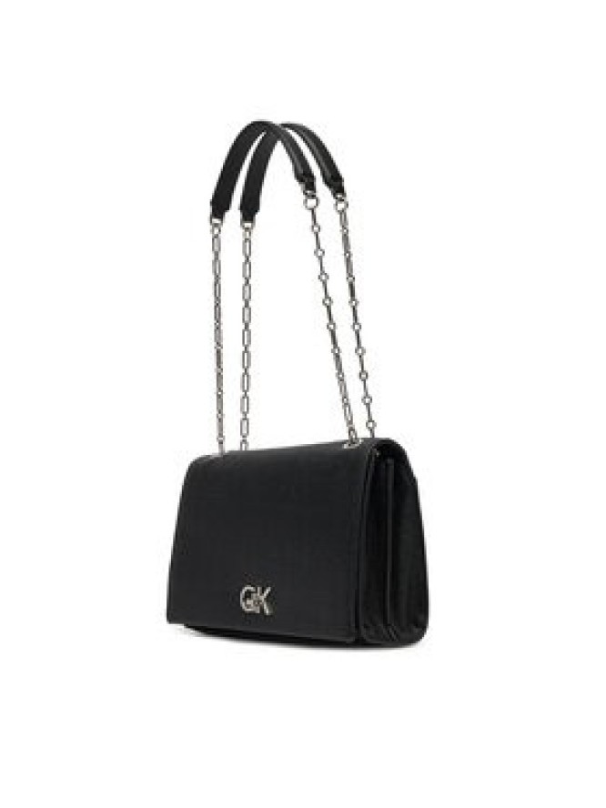 Calvin Klein Torebka Ck Medium Conv Chain Bag_Tex K60K613177 Czarny
