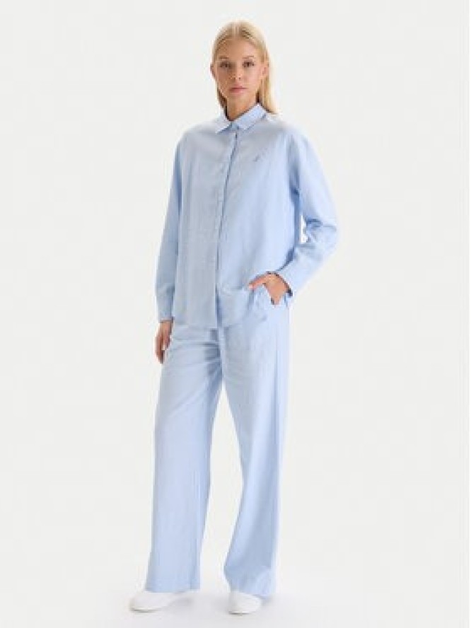 Nautica Koszula W126-NALST-1019-23X Błękitny Regular Fit