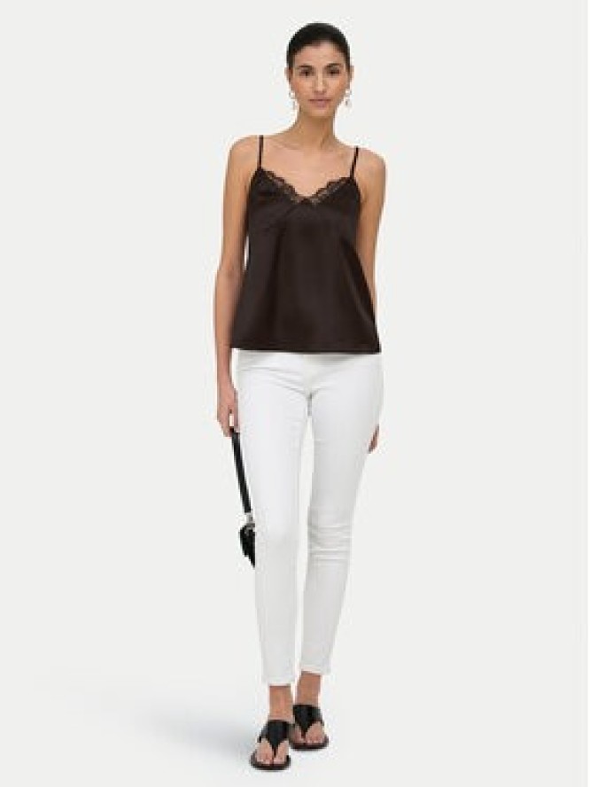 ONLY Top Faraya 15380254 Brązowy ciemny Regular Fit