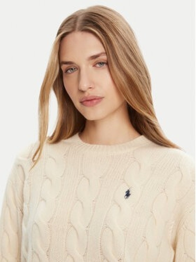 Polo Ralph Lauren Sweter 211A91216002 Écru Straight Fit
