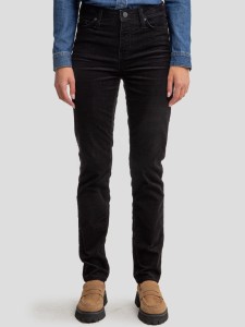 Spodnie damskie sztruks czarne Katrina High Waist Cord 907