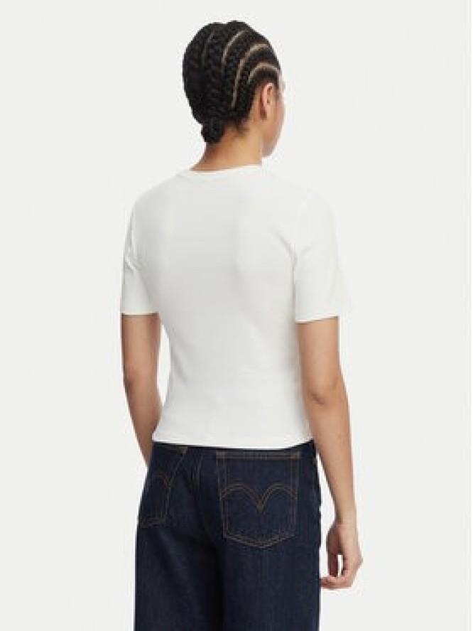 ONLY T-Shirt Femke 15369336 Kremowy Slim Fit