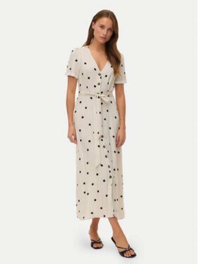 Vero Moda Sukienka koszulowa Joan 10343501 Beżowy Regular Fit