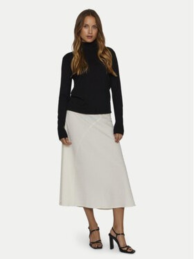 Vila Spódnica trapezowa Brietta 14102584 Beżowy Regular Fit