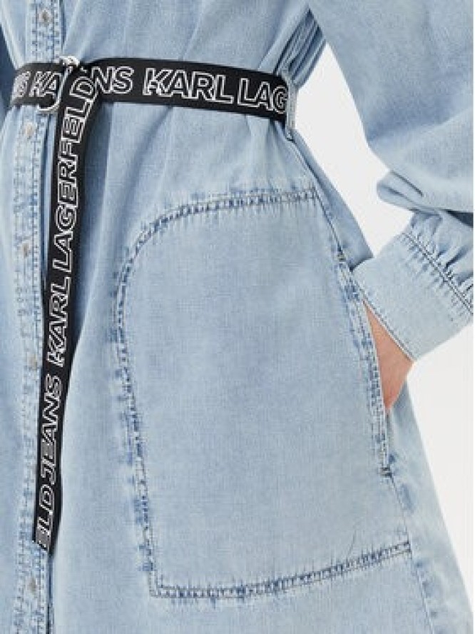 Karl Lagerfeld Jeans Sukienka jeansowa A2W13022 Niebieski Regular Fit