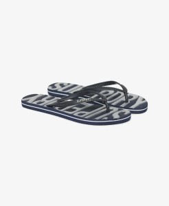 superdry Vintage Vegan klapki gumowe – Navy/Silver