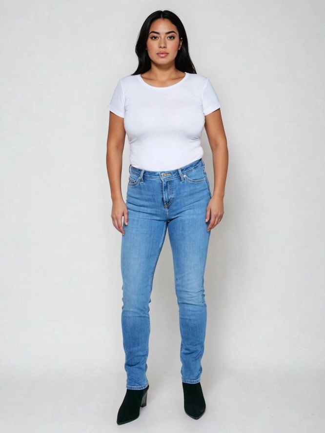 Jeansy damskie z wysokim stanem niebieskie Katrina High Waist 311