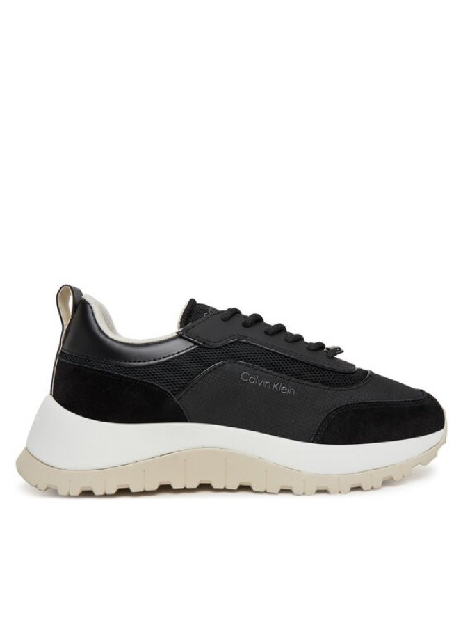 Calvin Klein Sneakersy Runner Lace Up Mesh Mix HW0HW02487 Czarny