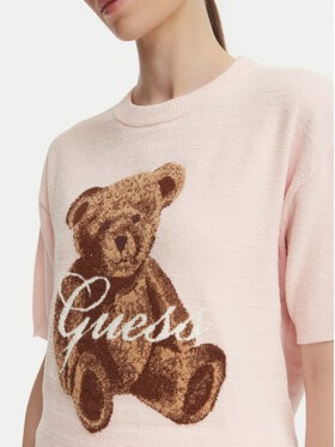 Guess T-Shirt O6BR03 Z1145 Różowy jasny Regular Fit