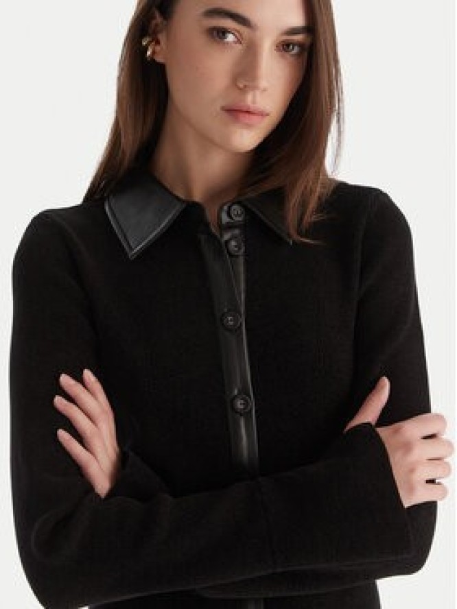 Patrizia Pepe Sukienka dzianinowa 2A2982 K215 Czarny Regular Fit