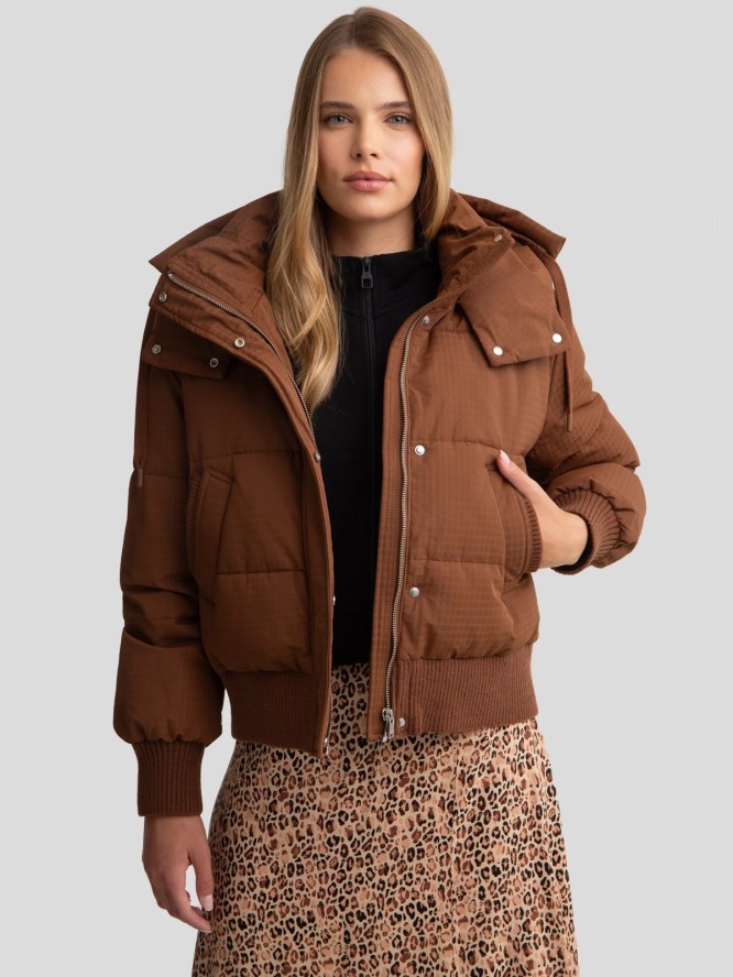 Kurtka damska z wypełnieniem brązowa Cytylia 802