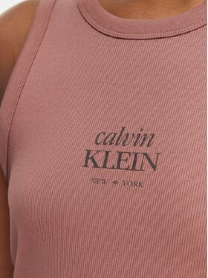 Calvin Klein Jeans Top LV047F239G Brązowy jasny Slim Fit