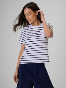 4F T-shirt relaxed z nadrukiem damski - biały XS
