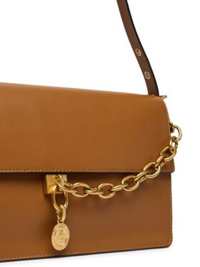 Tommy Hilfiger Torebka Crest Leather Conv Shoulder Bag AW0AW19015 Brązowy