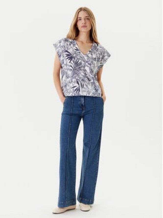 United Colors Of Benetton T-Shirt 3SEBD10AE Niebieski Relaxed Fit