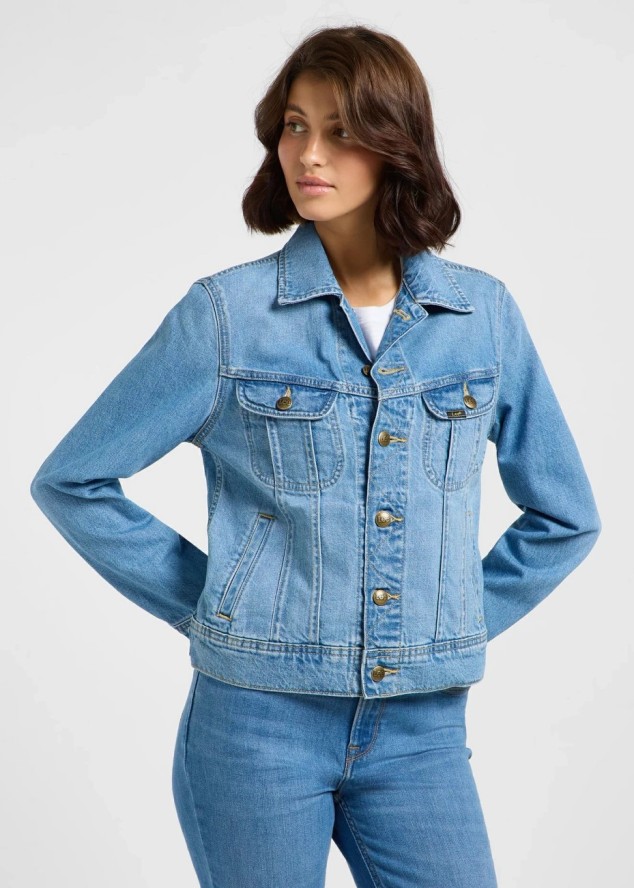 LEE DAMSKA KURTKA JEANSOWA LEE RIDER JACKET BLENDING OUT 112364112