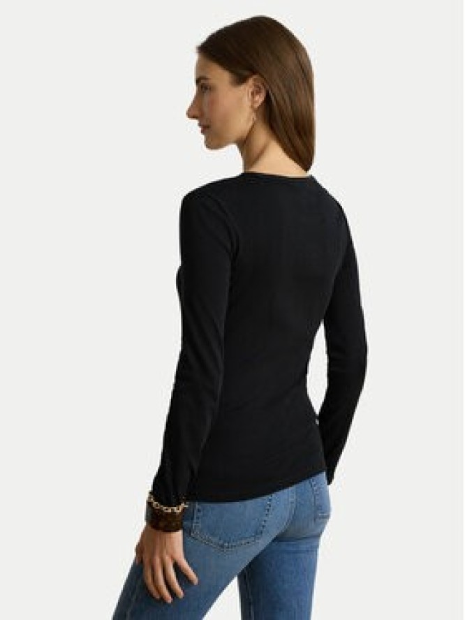 LAUREN RALPH LAUREN Bluzka 200680399001 Czarny Slim Fit
