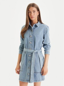 Calvin Klein Jeans Sukienka jeansowa LV047F671G Niebieski Regular Fit