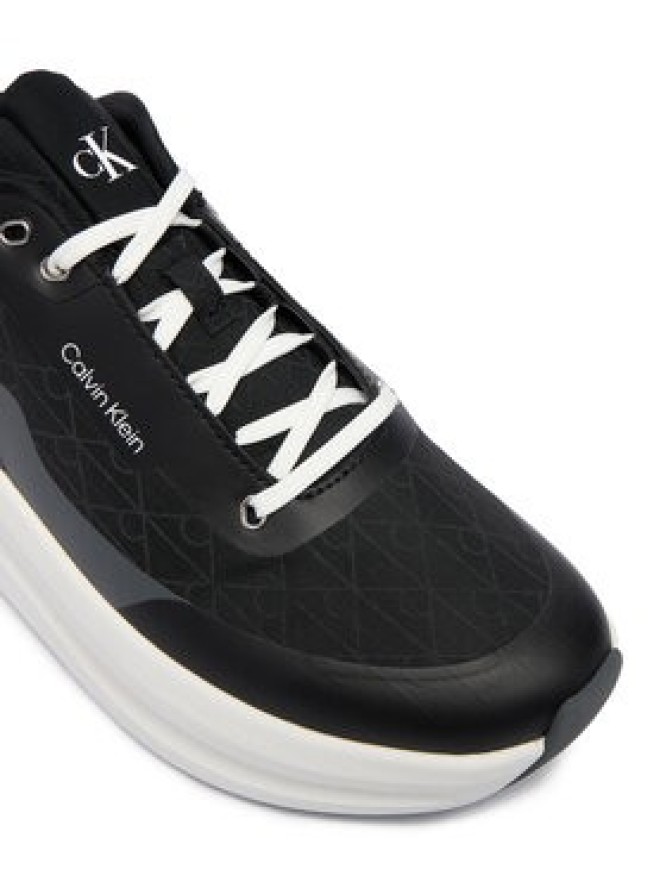 Calvin Klein Sneakersy Chunky Runner Laceup Mix Aop YW0YW02077 Czarny