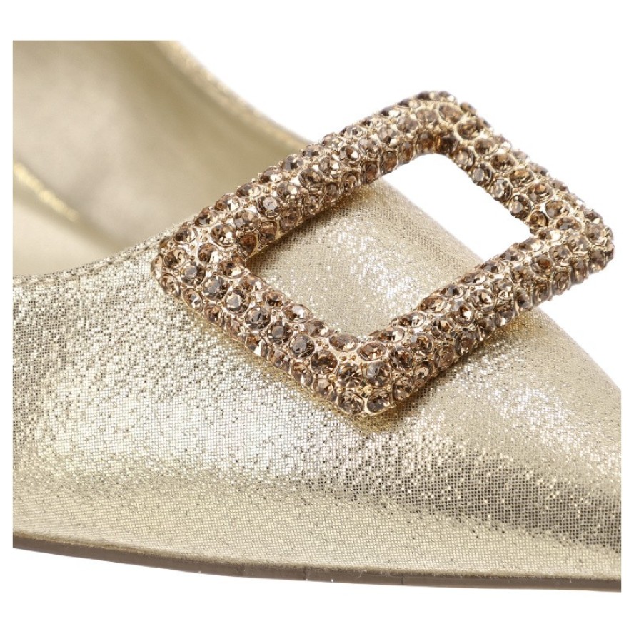 Złote Czółenka Menbur Eleganckie Obuwie Damskie