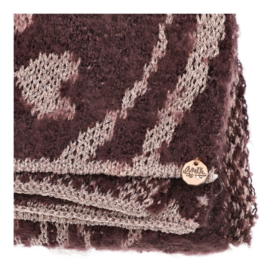 Bordowy Ciepły Damski Szal Anekke