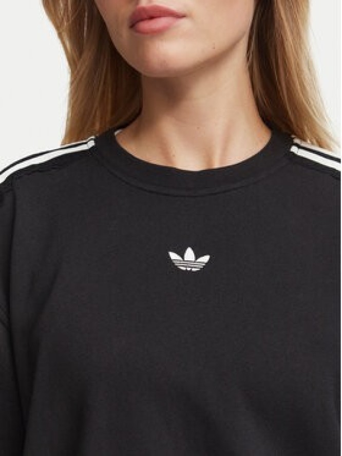 adidas Bluza Lace 3 Stripes Crew LG4251 Czarny Regular Fit