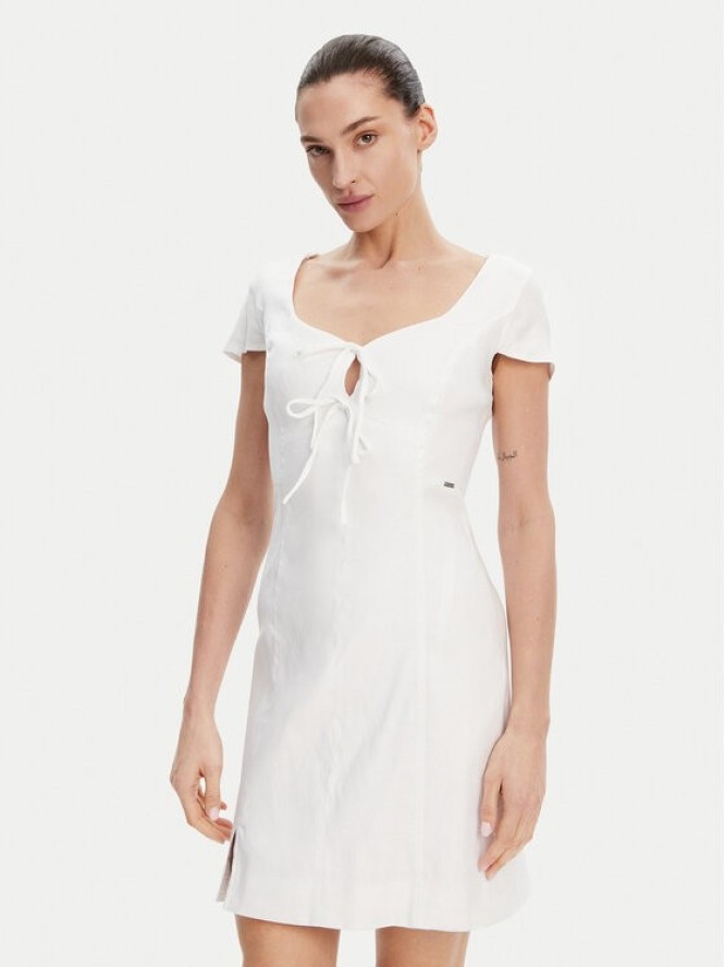 Guess Sukienka letnia W5GK41 WH5L2 Biały Regular Fit