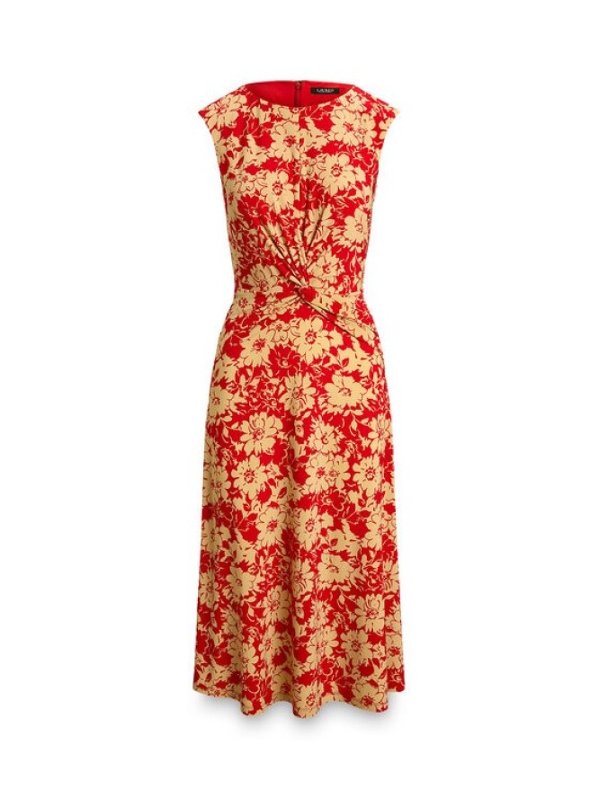LAUREN RALPH LAUREN Sukienka letnia 200P09092001 Czerwony Regular Fit