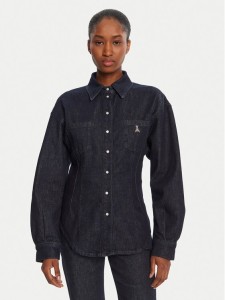 Patrizia Pepe Koszula jeansowa 8C0795/D113-CA74 Granatowy Regular Fit
