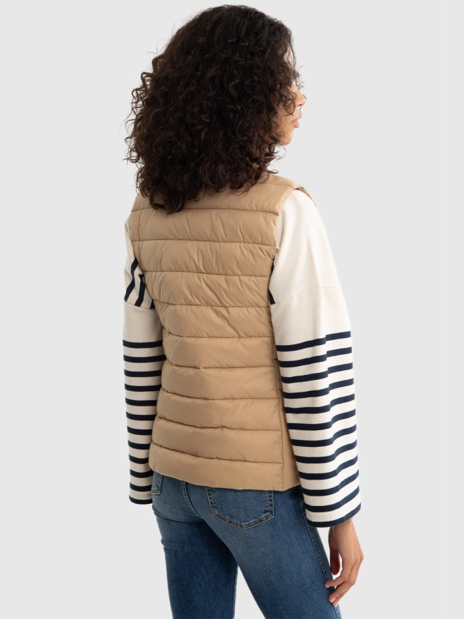 Kamizelka damska pikowana beżowa Trinoe 801