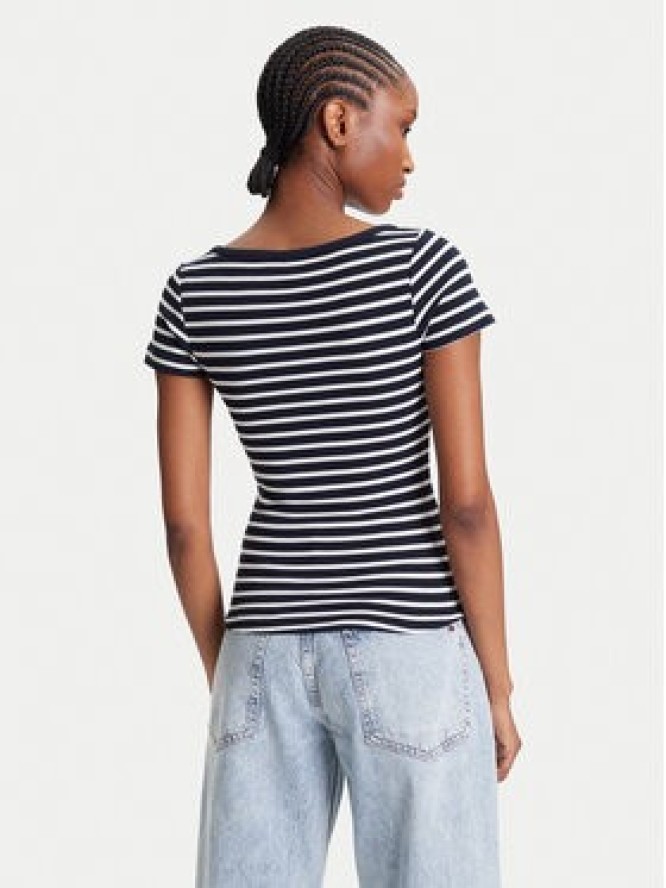 Tommy Jeans T-Shirt Henley DW0DW20902 Granatowy Slim Fit