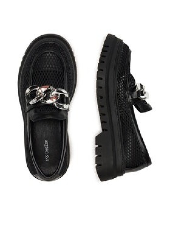 DeeZee Loafersy 60062D-2 Czarny